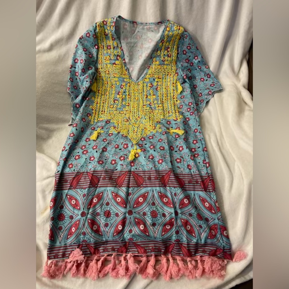 🌷🌼🌻🌺Flower MISSLOOK multicolored patterned dress one size
